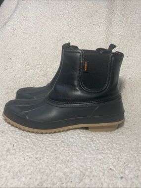 HISEA Black Insulated Waterproof Slip-On Rain / Outdoor Chelsea Boot Size 9